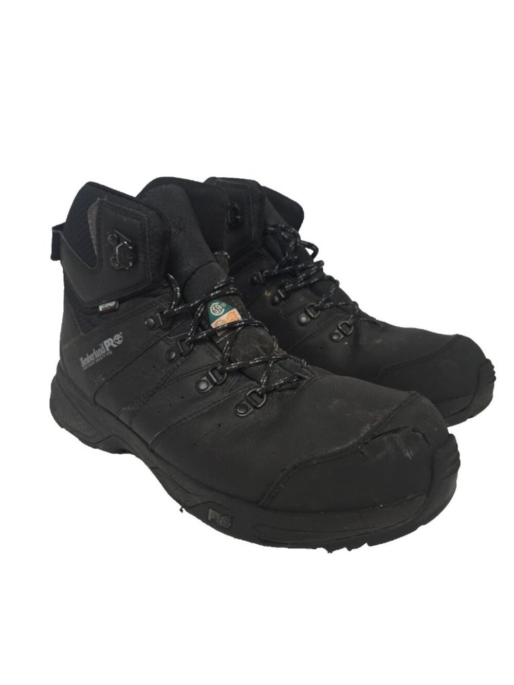 Timberland PRO Men's Mid-Cut Switchback WP Comp Toe Work Boots Black Size 11W